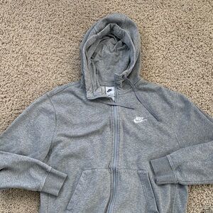 Nike Heather Gray Full-Zip Hoodie